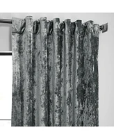 Half Price Drapes Stone Grey Lush Crush Velvet Room Darkening Curtain