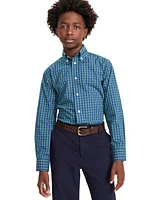 Big Boys Plaid Classic-Fit Dress Shirt