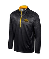 Colosseum Men's Black Iowa Hawkeyes The Machine Half-Zip Jacket