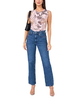 Vince Camuto Women's Crewneck Floral-Printed Sleeveless Top