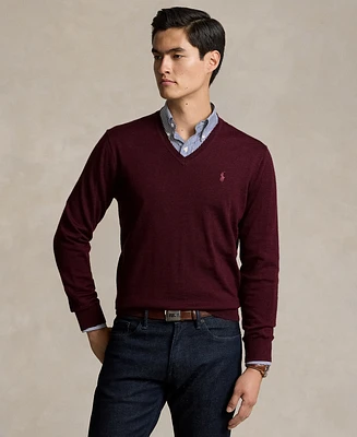 Polo Ralph Lauren Men's Washable Wool V-Neck Sweater