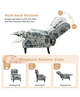 Asikli Manual Recliner with Wingback Design