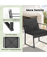 Sugift 3 Pieces Modern Heavy Duty Patio Furniture Set with Coffee Table