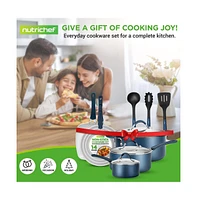 NutriChef Kitchenware Pots & Pans Set – High-qualified Basic Kitchen Cookware Set