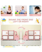 Costway Kids Toy Storage Organizer Toddler Playroom Furniture