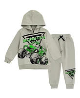 Monster Jam Little Boys Grave Digger Mutt Megalodon Fleece Pullover Hoodie & Pants