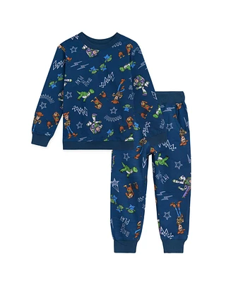 Disney Boys Lion King Toy Story Cars French Terry Sweatshirt and Jogger Pants Outfit Set to (2T - 10-12)