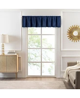 Kate Aurora Lux Living Rod Pocket Pleated Chenille Window Valance - Silver