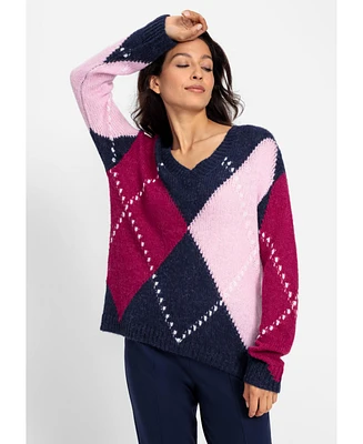 Olsen Women's Argyle Pullover