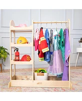 ECR4Kids Dress Up Center with Mirror, Natural