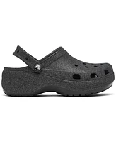 Crocs Women's Classic Platform Glitter Clogs from Finish Line