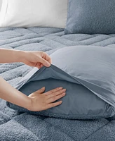510 Design Kyla Double Diamond Quilted Teddy -Pc. Comforter Set