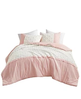 Intelligent Design Shay Clip Jacquard -Pc. Duvet Cover Set