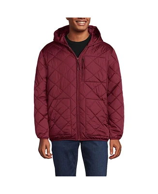 Lands' End Men's FeatherFree Insulated Diamond Quilted Hoodie Jacket