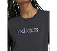 adidas Women's Cotton Holiday Graphic Crewneck Tee