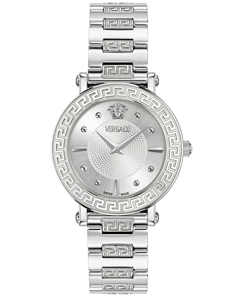 Versace Women's Swiss Greca Sphere Stainless Steel Bracelet Watch 35mm