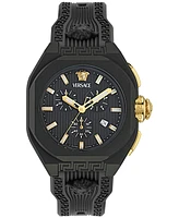 Versace Men's Swiss Chronograph Silicone Strap Watch 44mm