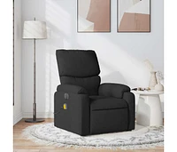 Massage Recliner Chair Black Fabric