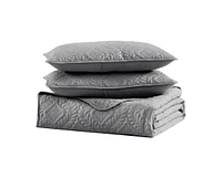 Kate Aurora Riviera 3 Piece Embossed Bedspread/Coverlet & Pillow Shams Set