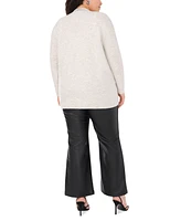 Vince Camuto Plus Rhinestone-Trim Cardigan Sweater, Created for Macy's