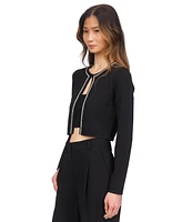 Michael Kors Women's Gem-Trim Cropped Cardigan