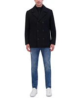 Kenneth Cole Men's Boucle Double Breasted Peacoat