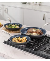 Guy Fieri Flavortown Hard-Anodized Laser Titanium Frypans, Set of 3