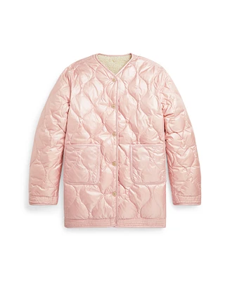 Polo Ralph Lauren Big Girls Quilted Teddy Fleece Reversible Jacket