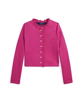 Polo Ralph Lauren Toddler And Little Girls Ruffled Ponte Cardigan