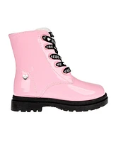 Bebe Toddler Girls Lace Up Heart Rivet Boot