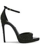 Steve Madden Women's Wiley Rhinestone Two-Piece Platform Dress Sandals