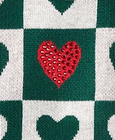 Epic Threads Little & Big Girls Checkerboard Heart Sweater, Created for Macy's