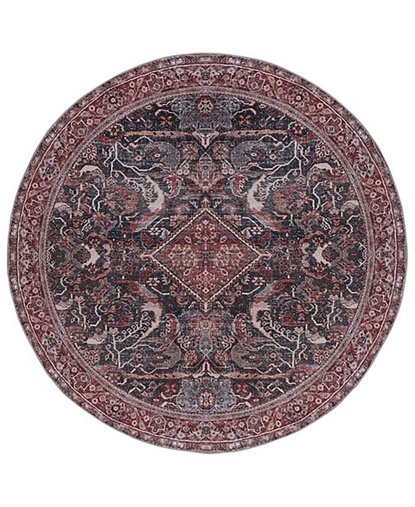 Safavieh Tucson Washable TSN175Y 6'x6' Round Area Rug