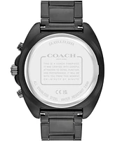 Coach Men's Charter Ionic Plated Black Stainless Steel Bracelet Watch 44.5mm