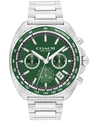 Coach Men's Charter Silver Stainless Steel Bracelet Watch 44.5mm