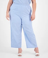 And Now This Trendy Plus Embroidered High-Rise Pants, Exclusively at Macy's