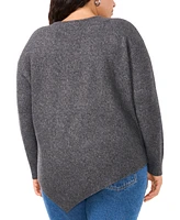 Vince Camuto Plus Asymmetric-Hem Sweater