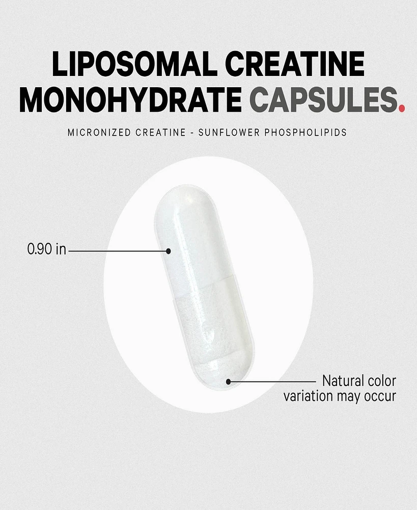 Codeage Liposomal Creatine Monohydrate Supplement, Pure Creatine 3000mg