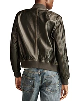 Lucky Brand Women's Liana Leather Long-Sleeve Bomber Jacket