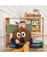 ECR4Kids SoftZone Emotion Pads with Mirror, Trilingual, Earthtone, 8-Piece