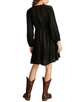 Lucky Brand Women's Eyelet-Trim Empire-Waist Dress