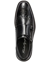 Karl Lagerfeld Paris Men's Double Buckle Monk Strap Wingtip Dress Shoes