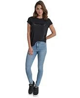 Dkny Jeans Women's Sequin Logo Crewneck T-Shirt