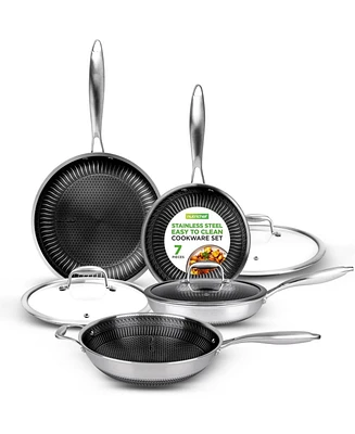 NutriChef Kitchenware Pots & Pans Set - Triply Stainless Steel Cookware