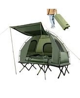 Sugift 5-in-1 2-Person Foldable Outdoor Camping Tent Cot with Air Mattress and Sleeping Bag