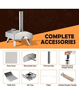 Portable Stainless Steel Outdoor Pizza Oven with 12 Inch Pizza Stone