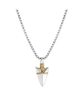 Lucky Brand Brass Two Tone Plated 22" Arrowhead Pendant Necklace