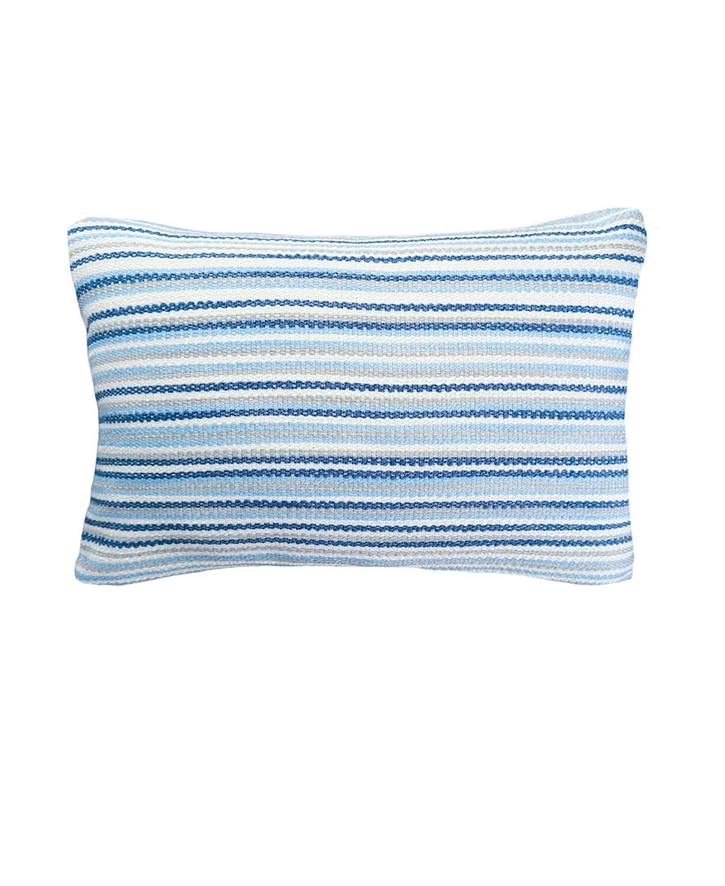 Anaya Home Blue Yacht Stripe 14x20 Indoor Outdoor Pillow