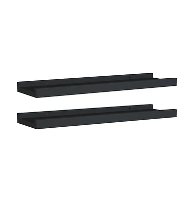 vidaXL Picture Frame Ledge Shelves 2 pcs 15.7"x3.5"x1.2" Mdf