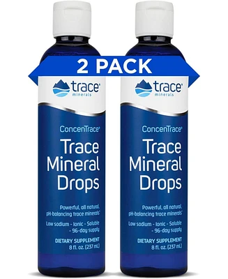 Trace Minerals ConcenTrace Drops | Full Spectrum Minerals | Ionic Liquid Magnesium, Chloride, Potassium | Low Sodium | Energy, Electrolytes